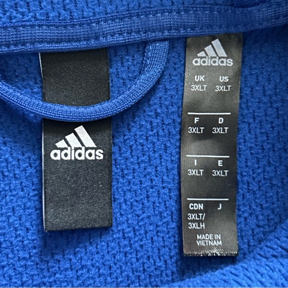 Adidas Mens 3XLT Climawarm Waffle Mesh High Neck Pullover Hoodie - Picture 8 of 16